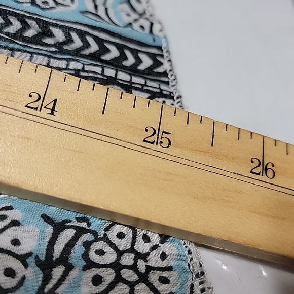 New Nwt Cino Floral Stripe Print Cotton Top Crinkle - Picture 9 of 9